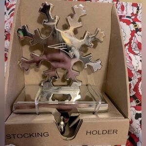 New England Patriots Silver Stocking holders.